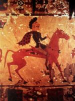 Scythian Horseman, Pazyryk felt artifact, c. 300 BC.