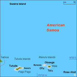 Map of American Samoa.