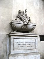 Machiavelli's cenotaph in the Santa Croce Church in Florence.