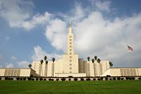 Built in 1956, the Los Angeles California Temple of The Church of Jesus Christ of Latter-day Saints is the second largest Mormon temple in the world