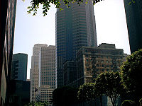 Companies such as Ernst & Young, Aon, Manulife Financial, Paul, Hastings, Janofsky & Walker, City National Bank, and the Union Bank of California have offices in the Downtown Financial District
