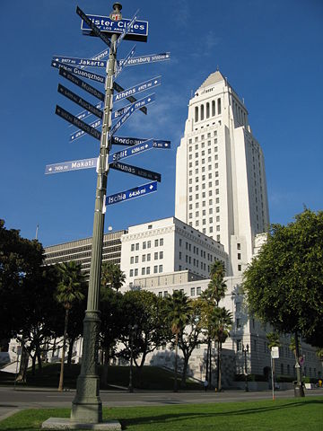Image:Los Angeles City Hall with sister cities 2006.jpg