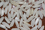 Polished Indian sona masuri rice.