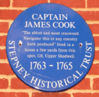 Blue plaque for Captain James Cook
