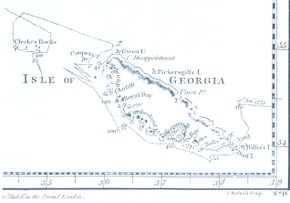James Cook's 1777 South-Up map of South Georgia