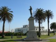 Captain Cook memorial statue at the Catani Gardens St Kilda, Victoria, Australia