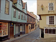 Elm Hill, Norwich still has many medieval streets intact.