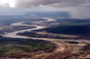 The Limpopo River, in southern Mozambique, during the 2000 Mozambique flood