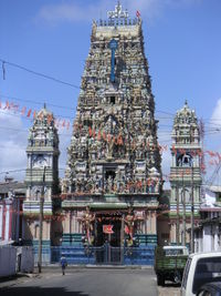 The Murugan Hindu temple in slave island area