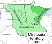 Map of Minnesota Territory 1849–1858