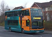 One of Cardiff Bus's new double deckers