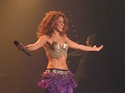 Shakira during the Oral Fixation Tour 2006, La Coruña-Spain