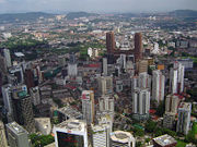 Bird's eye view of Kuala Lumpur in the 21st century.