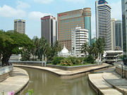 The confluence of Klang River and Gombak River at the heart of Kuala Lumpur