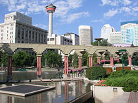 Olympic Plaza in the Arts District