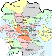 Municipalities of Metropolitan Stockholm. Stockholm Municipality orange