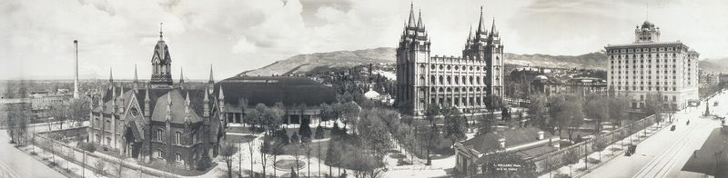 Panorama from South Temple Street taken in 1912