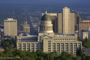 Utah State Capitol Building. State Street begins at the structure.