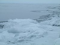 Lake Superior in winter, as seen from Duluth in December 2004