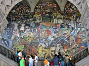 Diego Rivera's mural depicting Mexico's history at the National Palace in Mexico City.