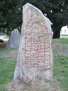 Runestone Dr 337 raised in memory of two Vikings who died in London.