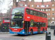 The modern Enviro 400 double-decker bus operating services on route 24