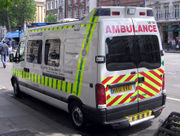 St John Ambulance vehicle in a London street.