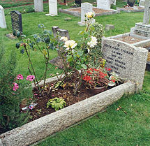 The grave of J. R. R. and Edith Tolkien, Wolvercote Cemetery, Oxford