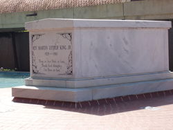 Martin Luther King's original tomb, located on the grounds of the King Center