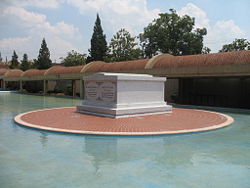 Martin Luther King's & Coretta Scott King's tomb, located on the grounds of the King Center