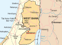 A map indicating Bethlehem's location
