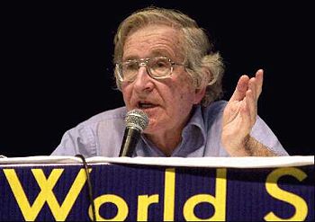 Chomsky at the World Social Forum (Porto Alegre) in 2003.