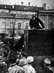 Vladimir Lenin following his return to Petrograd