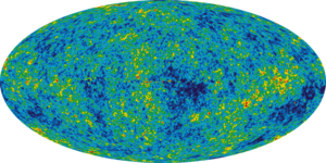 WMAP image of the CMB temperature anisotropy.