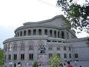 Yerevan's opera house was built between 1926 to 1953, as part of architect Alexander Tamanian's plans to redesign the city.