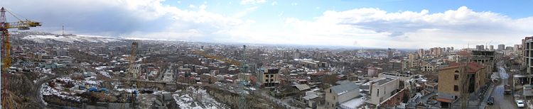 Panorama of Yerevan (winter)