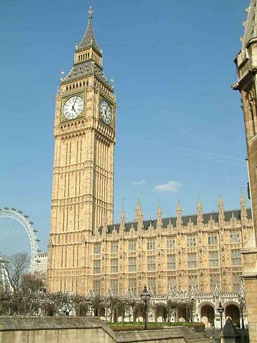 Image:Palace of Westminster - Clock Tower and New Palace Yard from the west - 240404.jpg