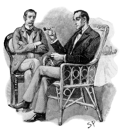 Sherlock Holmes (right) and Dr. Watson, by Sidney Paget.
