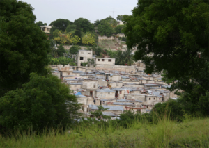 One of the poor neighborhoods of Port-au-Prince. View from the Petionvile Club.