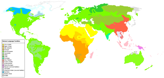 Image:Human Language Families (wikicolors).png