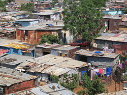 Soweto slum in Johannesburg, the largest slum in Africa