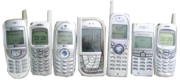 Several examples of non-flip mobile phones.