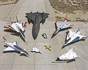 A collection of NASA test aircraft