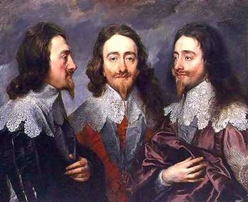 Sir Anthony van Dyck, Charles I's court painter, created the famous "Charles I, King of England, from Three Angles", commonly known as the "Triple Portrait". This oil painting, of around 1636, was created in order that the Italian sculptor, Bernini, could create a marble bust of Charles