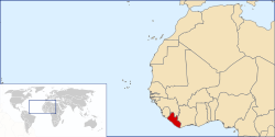 Location of Liberia