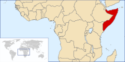 Location of Somalia