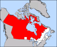 Canada (1870) in red and white: Manitoba is the small white box surrounded by the Territories (red).