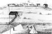 Sketch of Fort Livingstone circa 1877