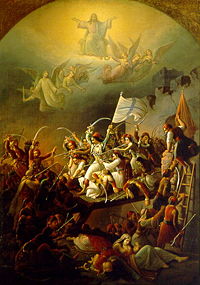 The sortie of Messolonghi by Theodoros Vryzakis