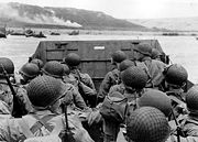 Assault landing at Omaha Beach in Normandy